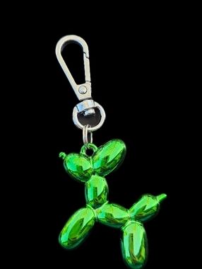 Bohemian Trinkets Green Looney Balloon-y Dog Bag Charm/Keychain